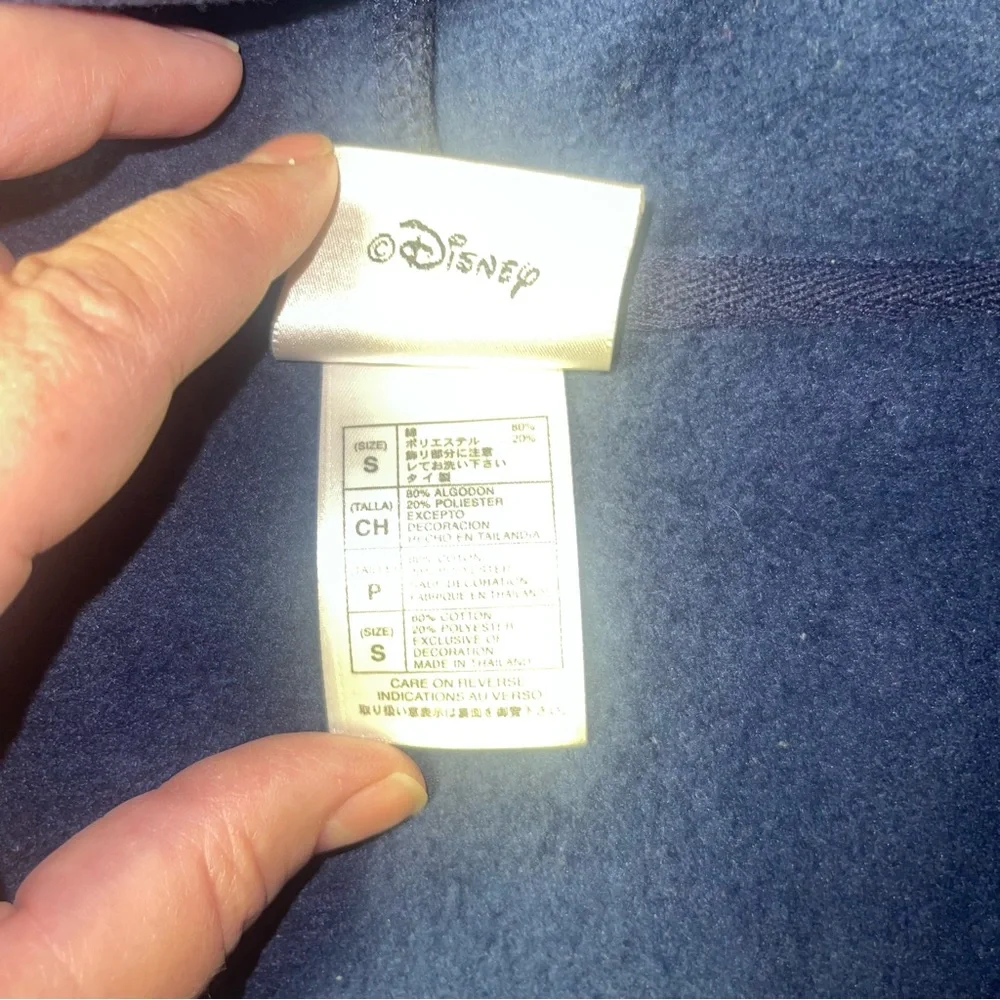 Vintage Vtg 1990s 90s Disney Goofy Navy Hoodie Zip Up Sweatshirt Size Small - Picture 5 of 5